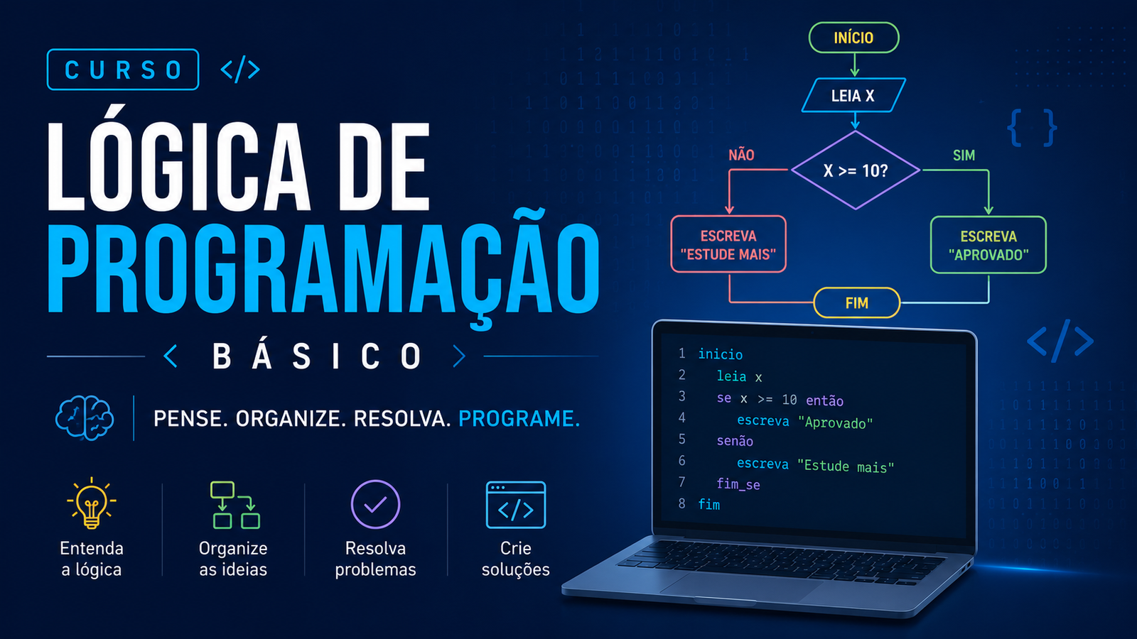 CURSO BÁSICO DE LÓGICA DE PROGRAMAÇÃO.
